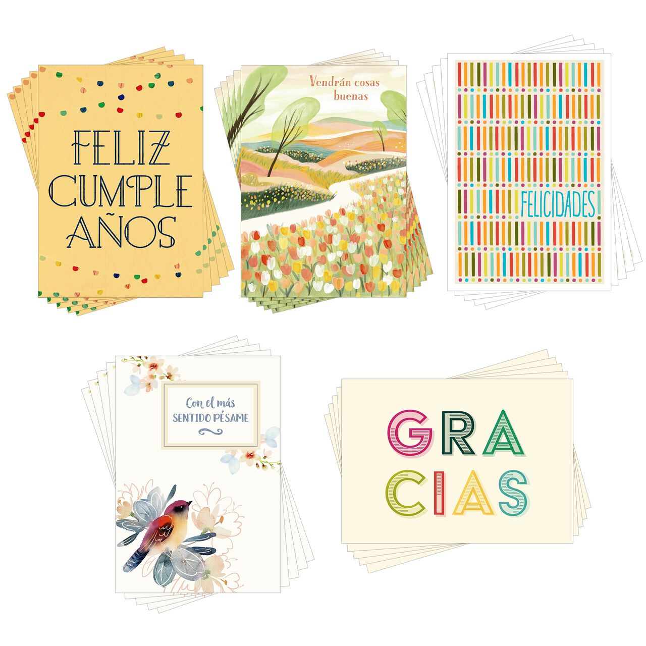 All Occasions Assorted Spanish Greeting Cards 25 Pack image number 0