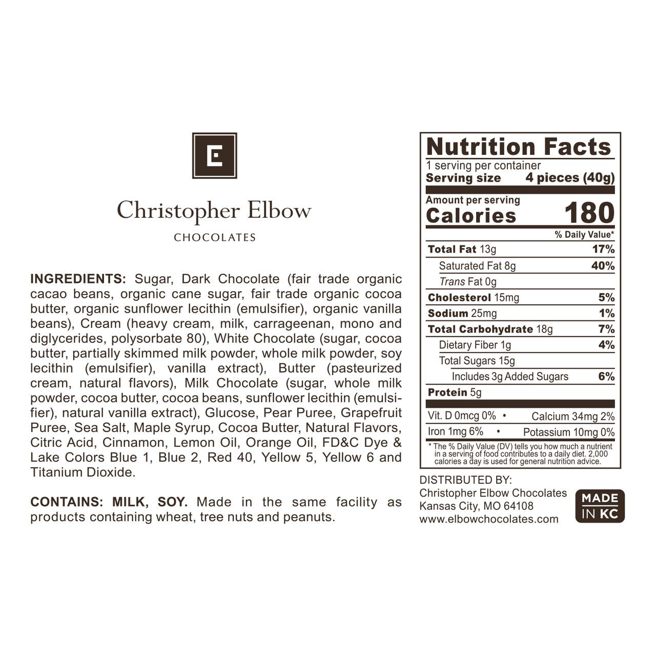 Christopher Elbow 4-Piece Holiday Chocolate Assortment image number 2