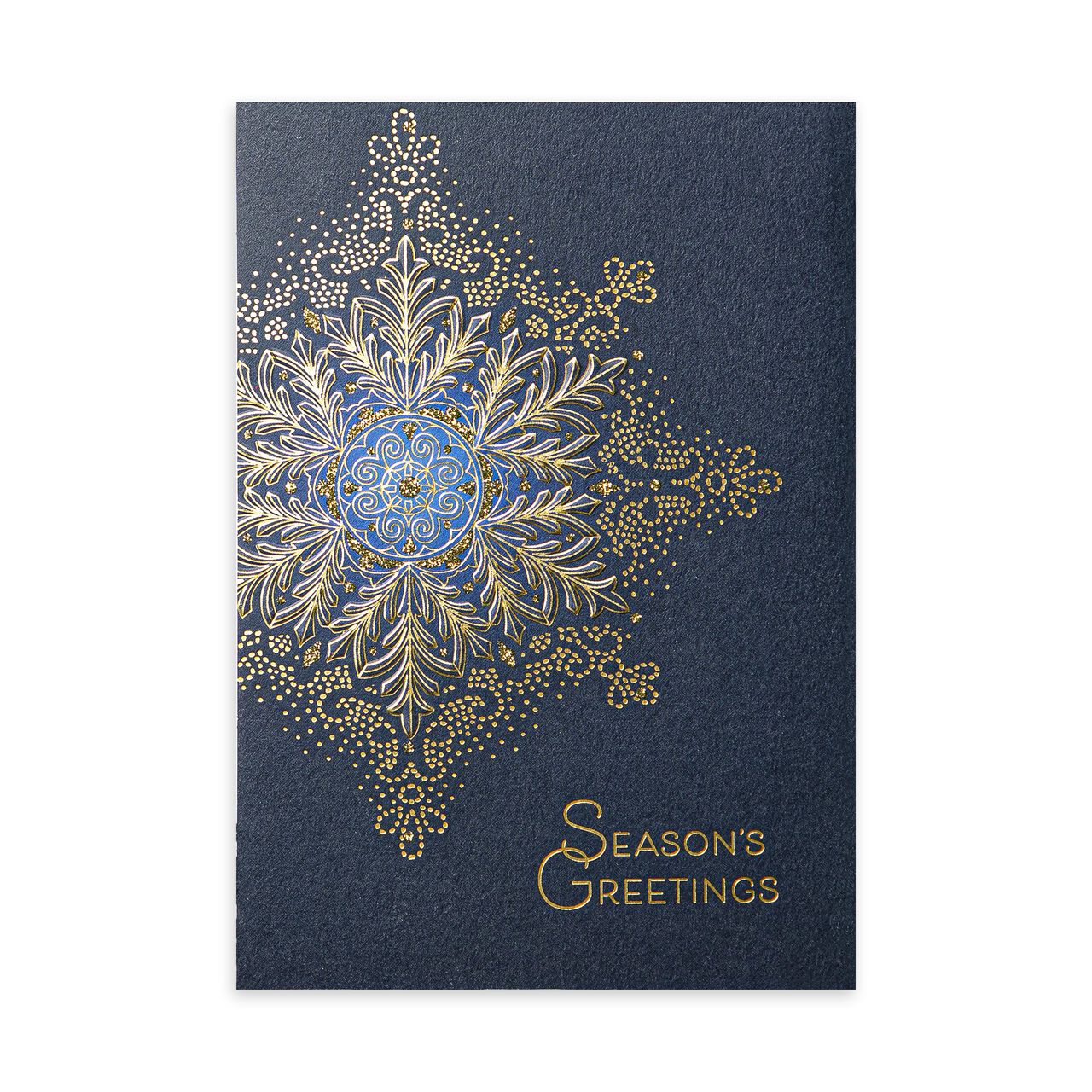 Gold Jeweled Snowflake Premium Holiday Card image number 0