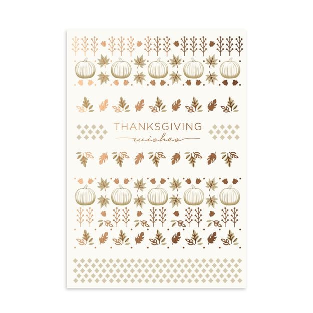 Pumpkins and Botanicals Thanksgiving Card
