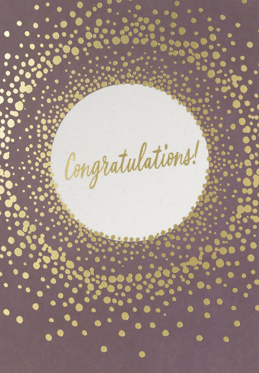 Gold Confetti Congratulations Card