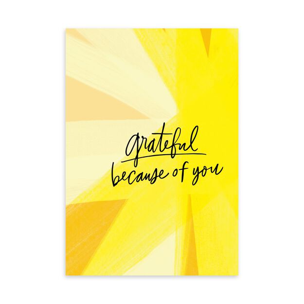 Grateful, Bold Yellow Teacher Appreciation Card