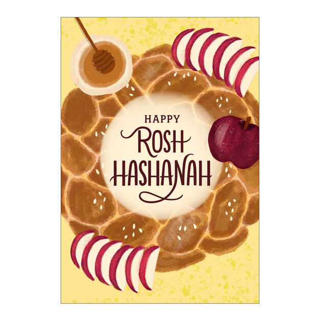 Challah & Apples Rosh Hashanah Card