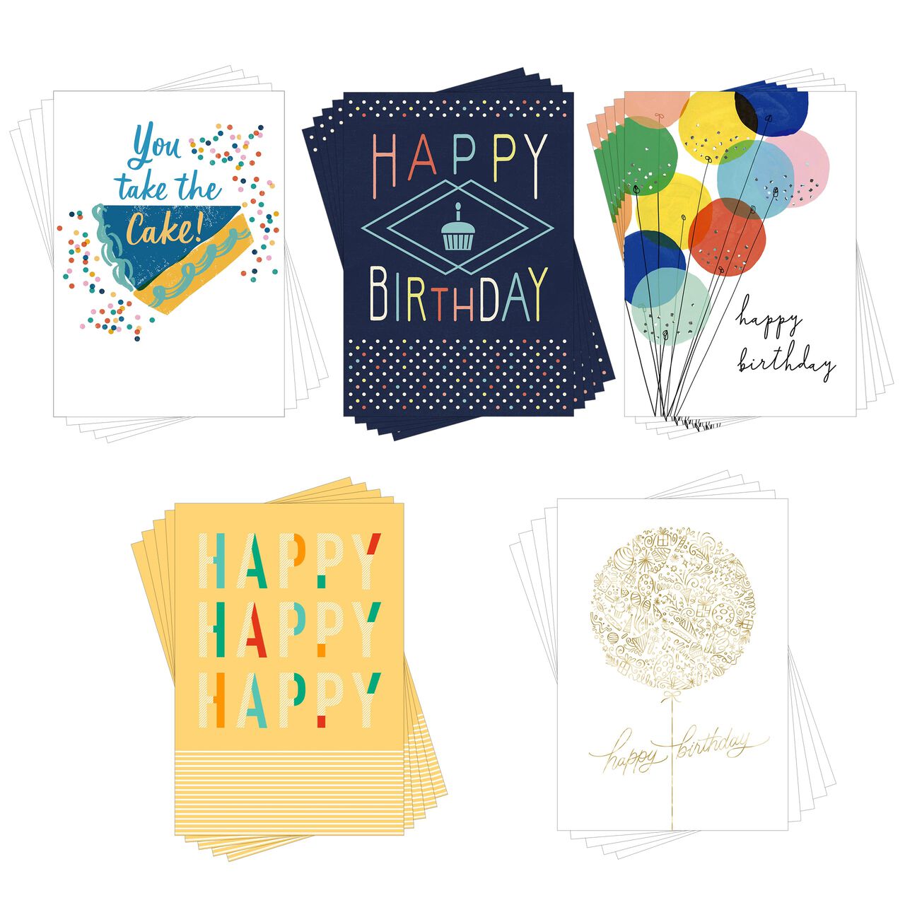 Classic Collection Assorted Birthday Cards 25 Pack image number 0