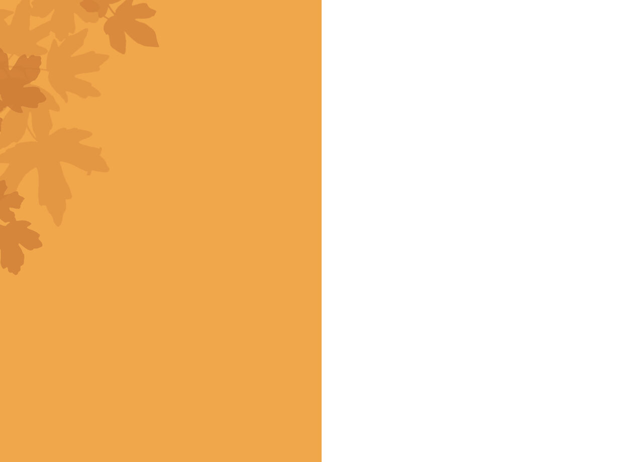 Orange Leaves Thanksgiving Card