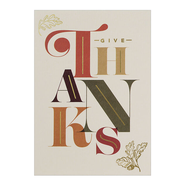 Give Thanks Thanksgiving Card