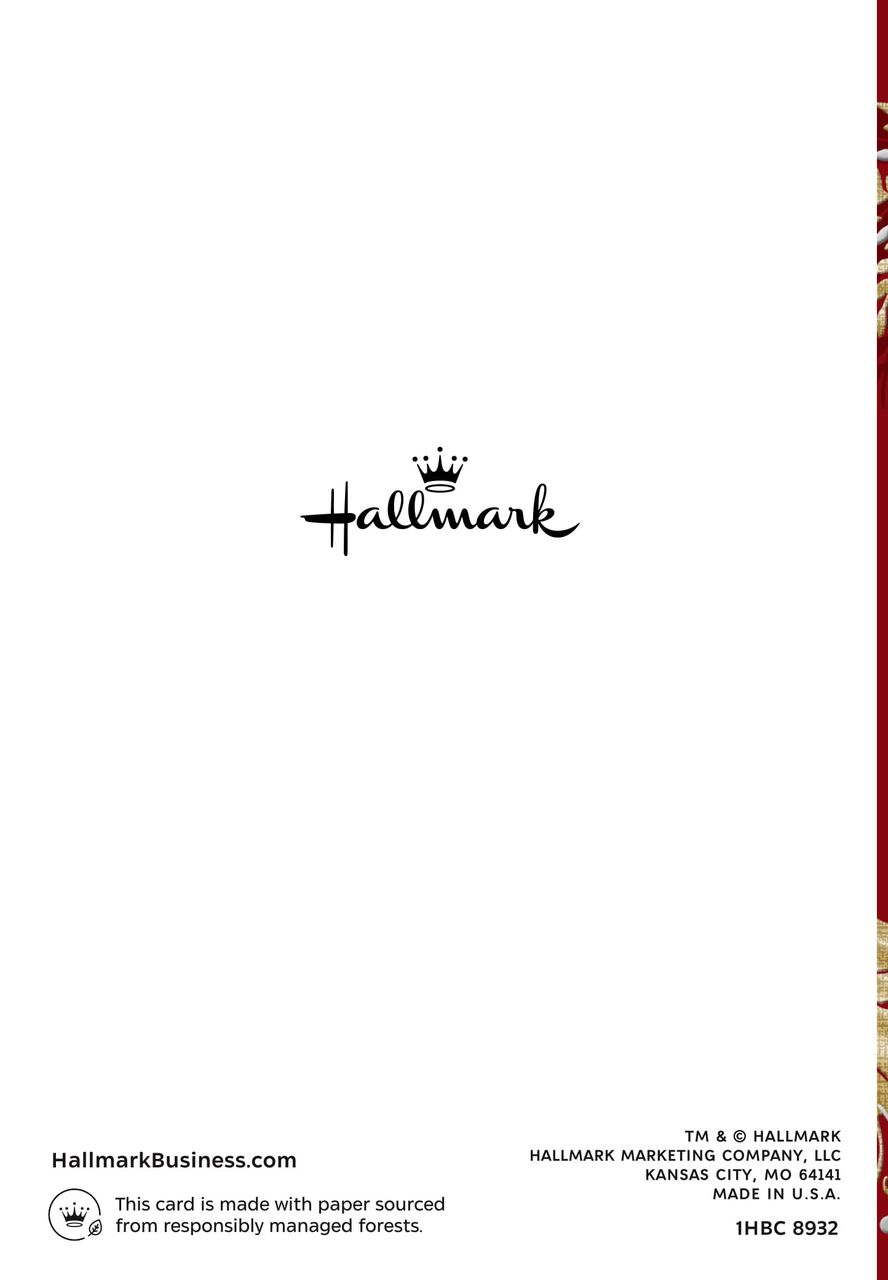 Gold & Silver Wreath Premium Holiday Card
