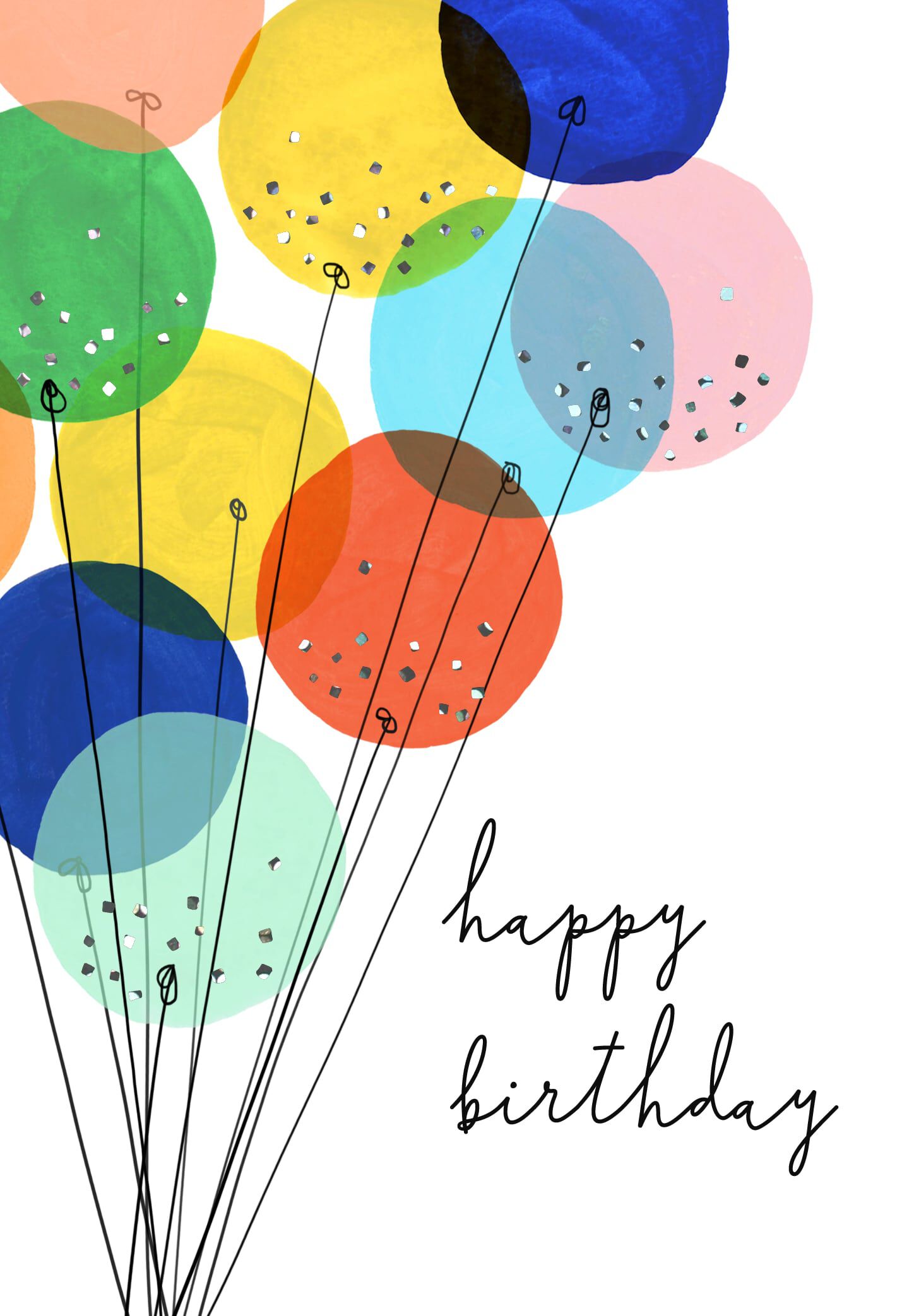 Birthday online balloons card
