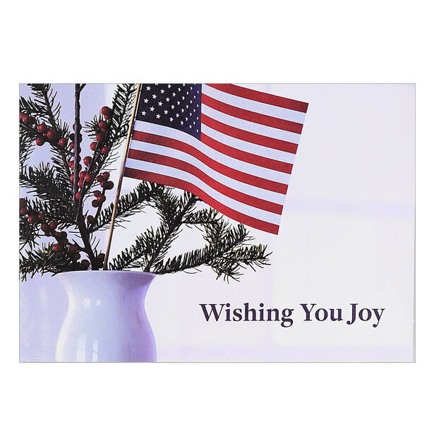 Wishing you Joy Holiday Patriotic Card