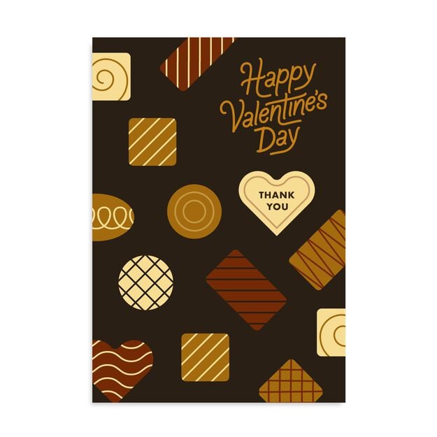 Thank You Chocolates Valentine's Day Card