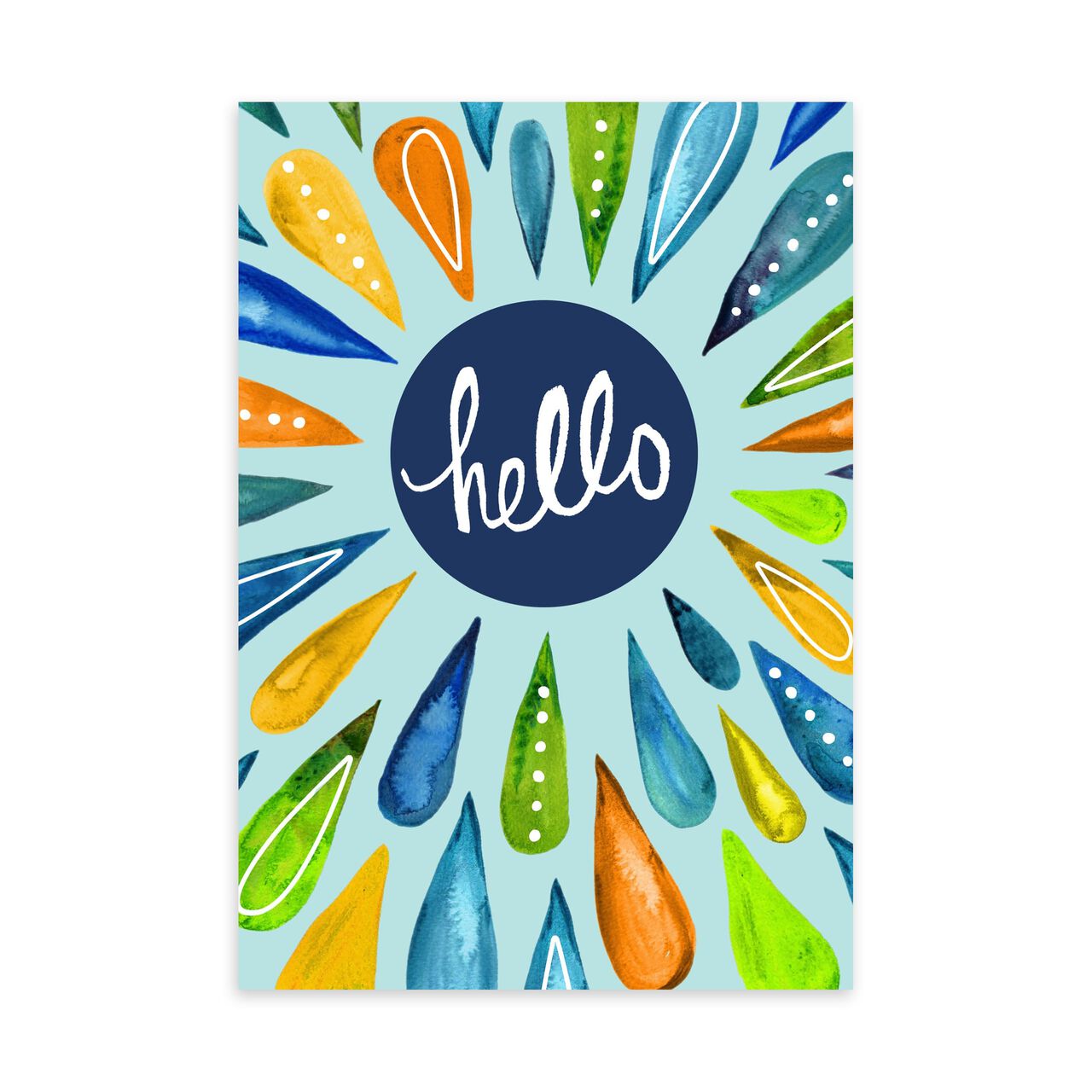 Splashy Hello Welcome Card image number 0