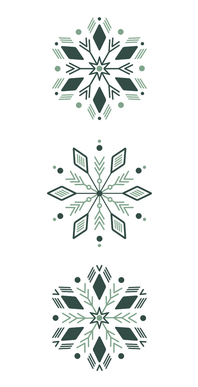 Snowflake Trio Holiday Card