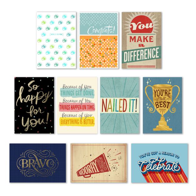 Assorted Employee Recognition Cards 50 Pack