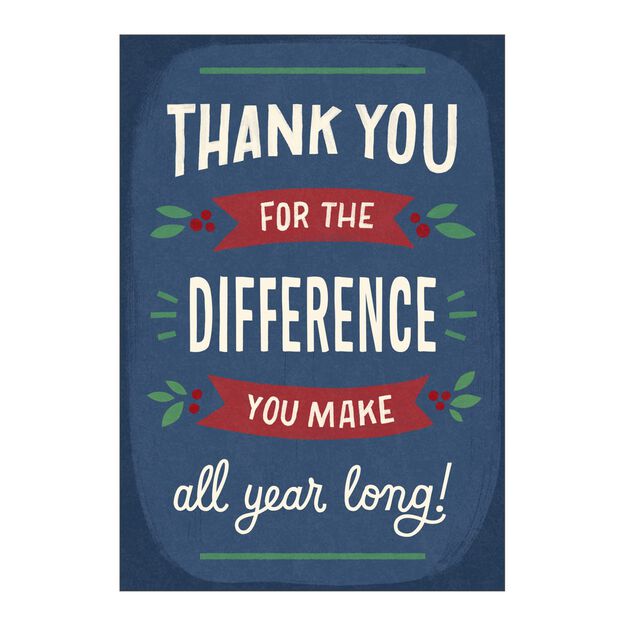 Difference You Make Appreciation Holiday Cards