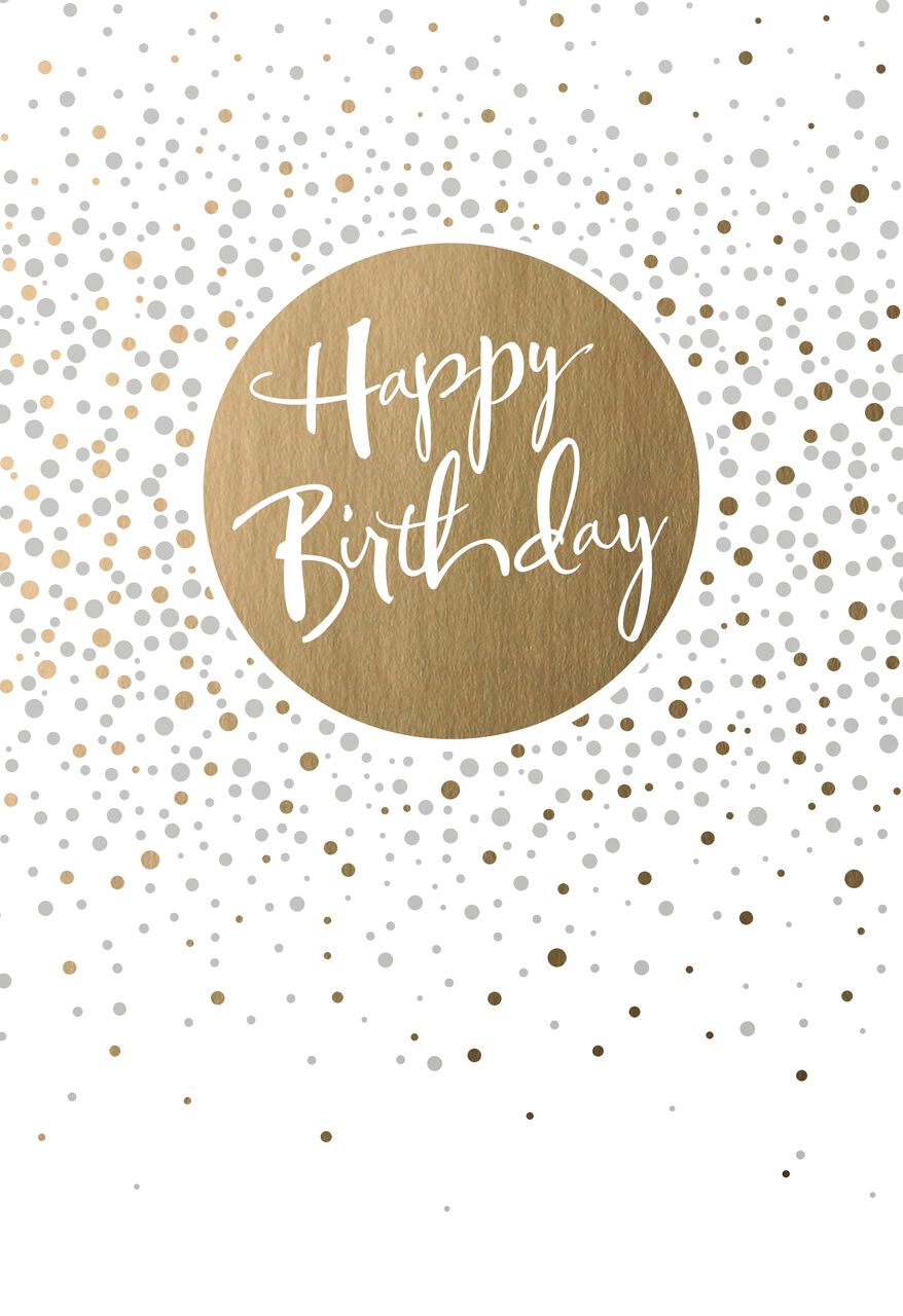Gold & Silver Celebration Birthday Card