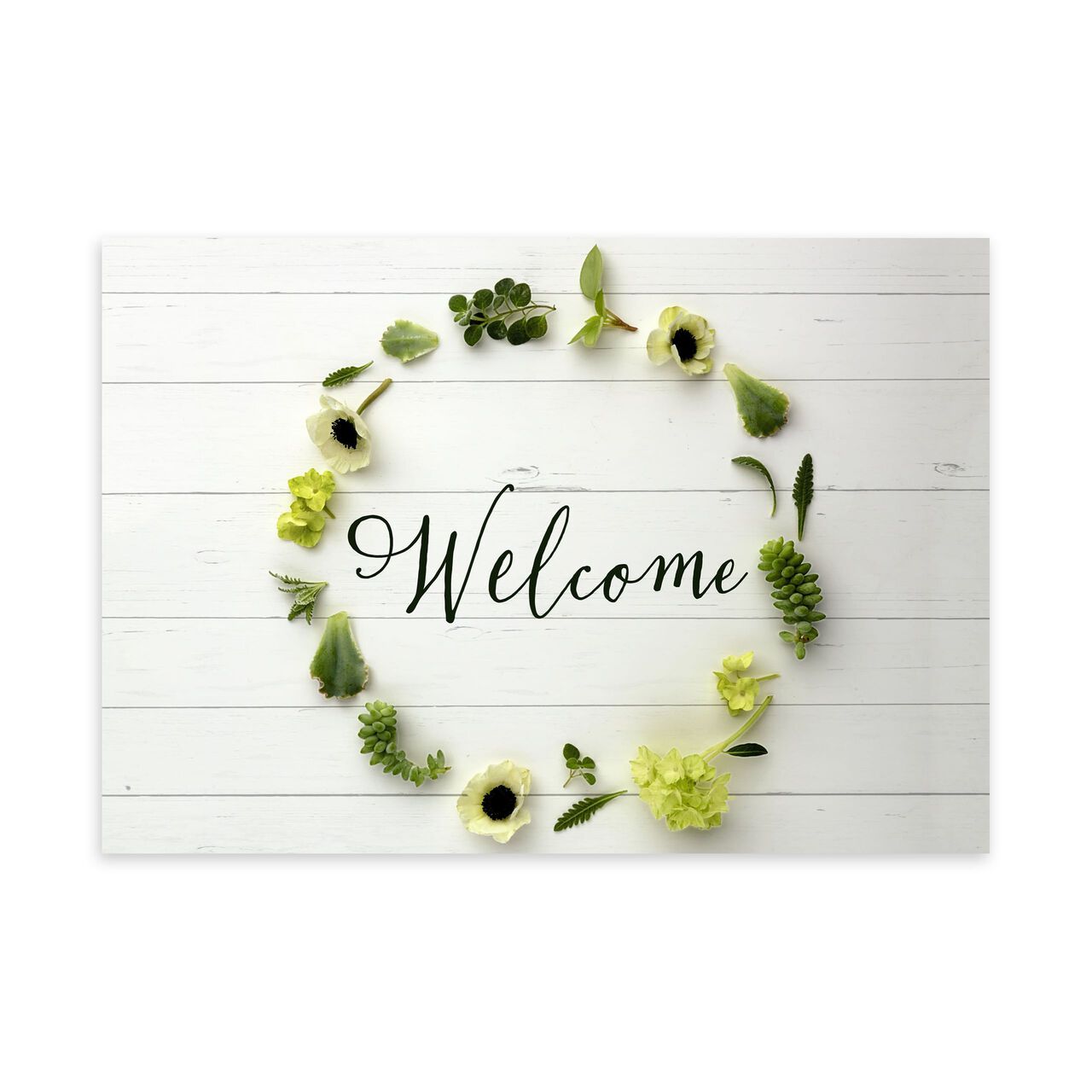 Floral Wreath Welcome Card image number 0