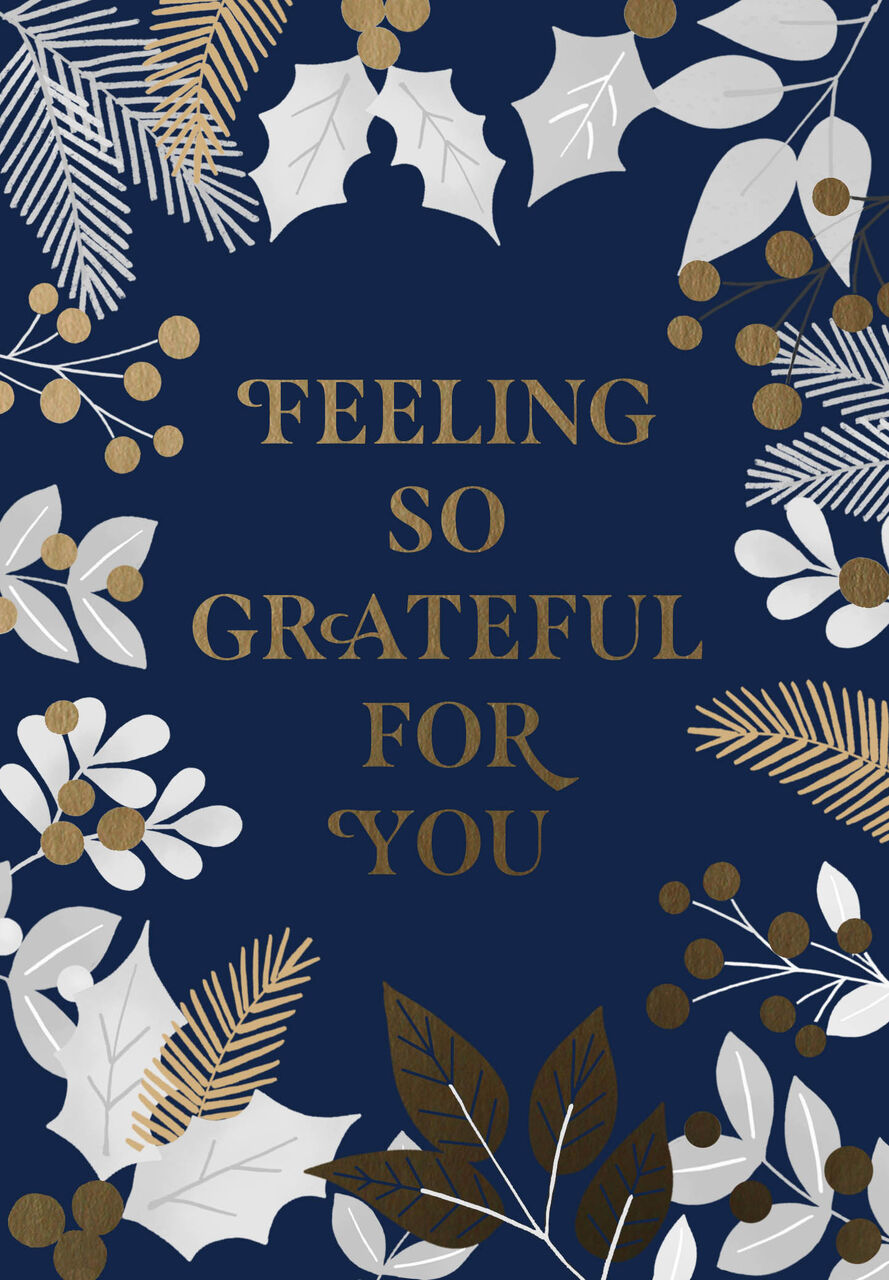 Shimmering Gratitude Appreciation at the Holidays Card