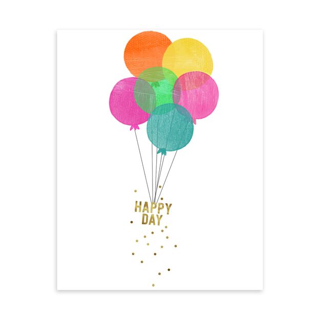 Happy Day Balloons Birthday Card