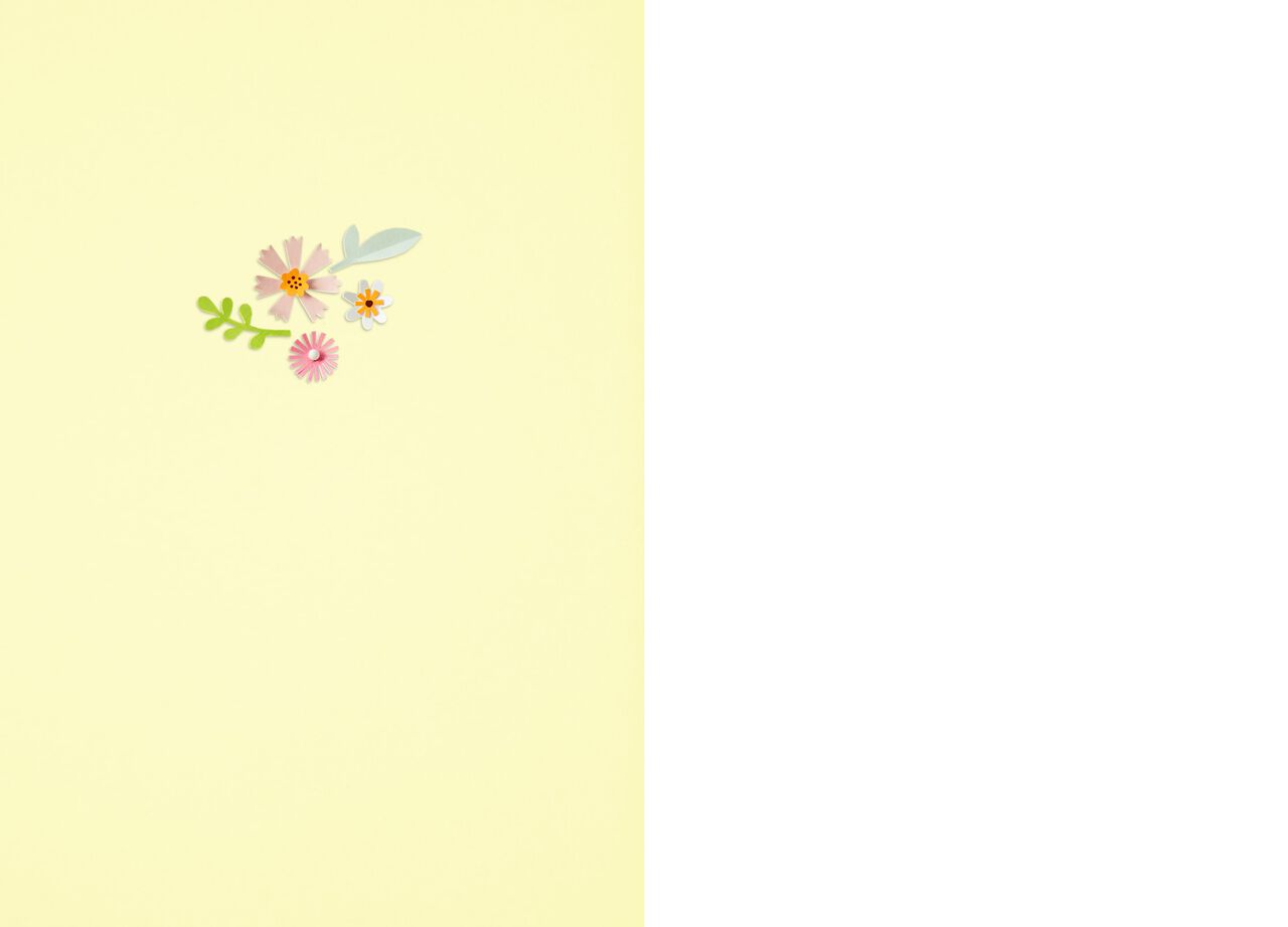 Paper Flowers Wreath Easter Card