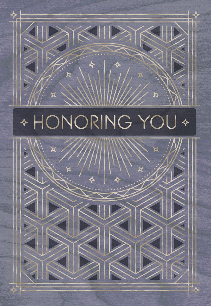 Shimmering Honoring You Retirement Card
