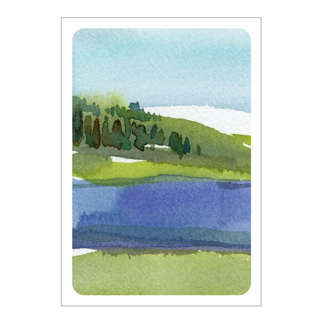 Watercolor Scene Just Because Card