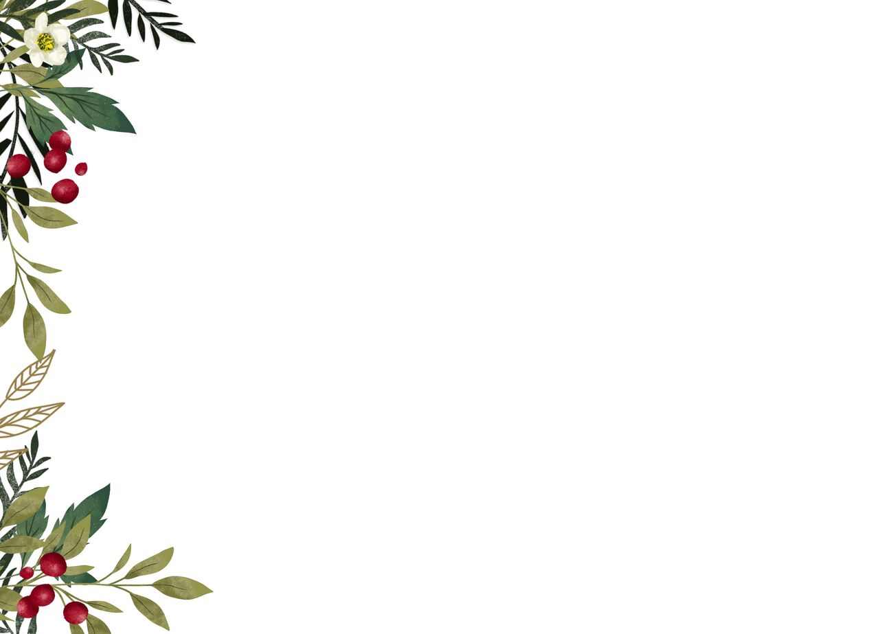 Winter Bouquet on Dark Green From Us Happy Holidays Card