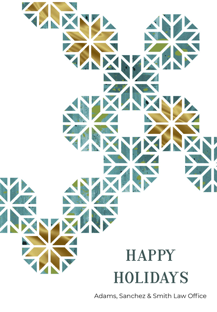 Artistic Snowflakes Customizable Holiday Card
