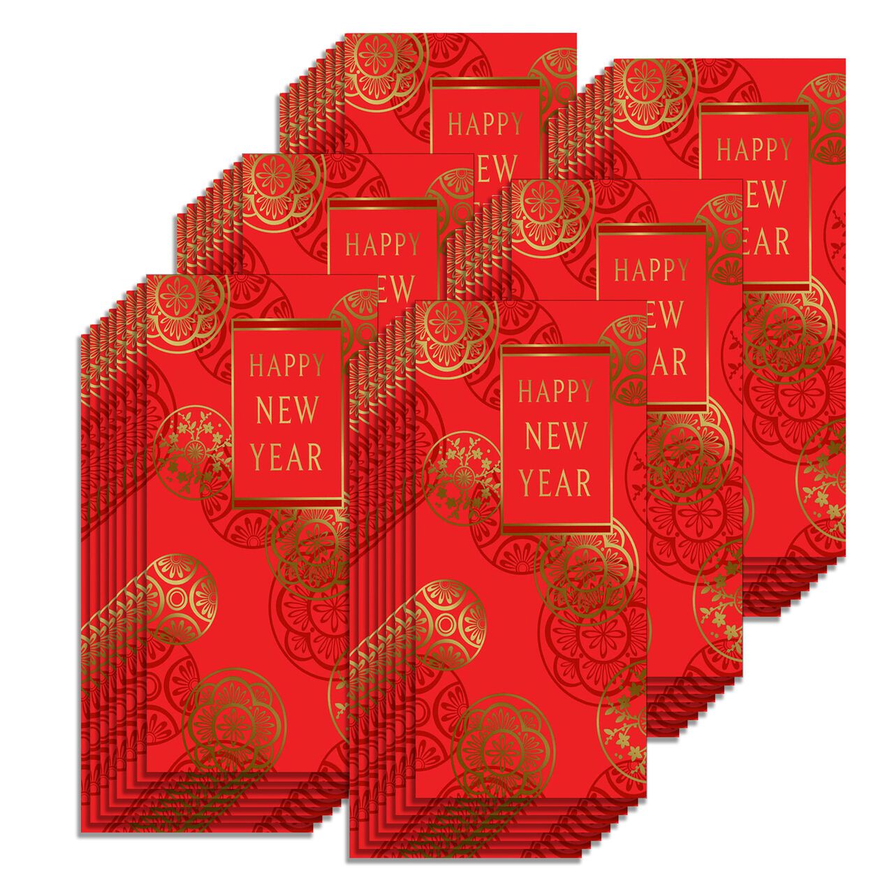 Happy New Year Lai See Red Envelopes 48 Pack image number 0