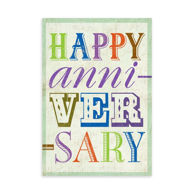 Colorful Paper Letters Birthday Card