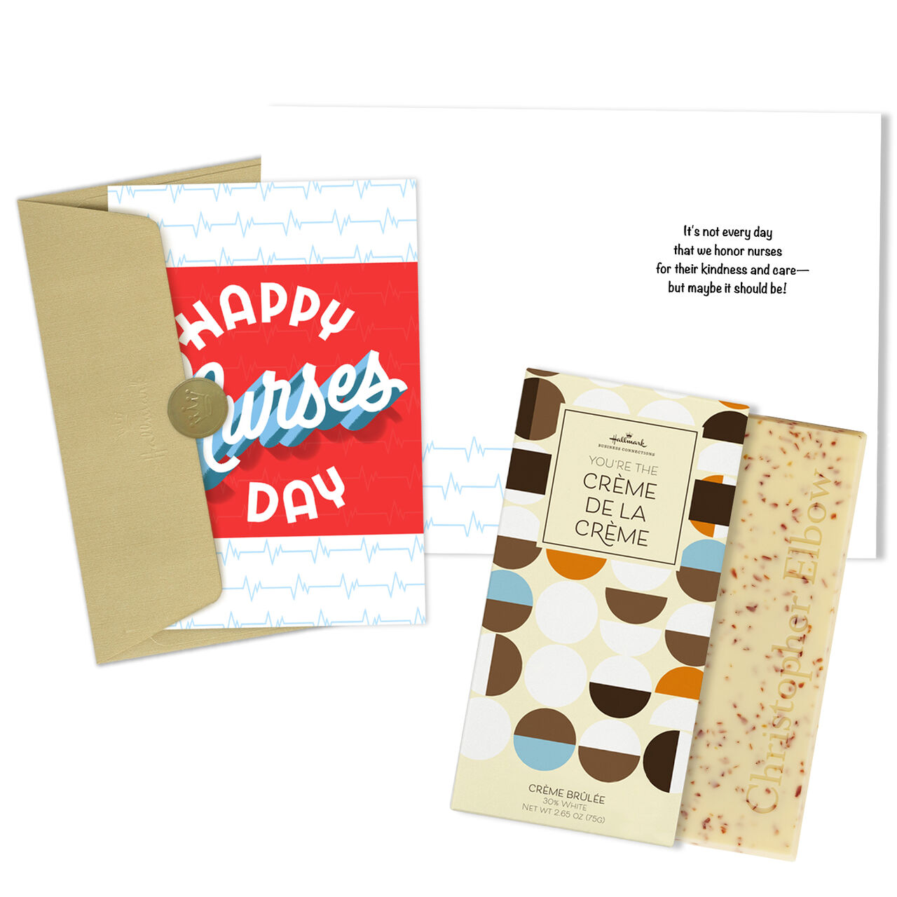 Heart Beat Happy Nurses Day Appreciation Gift Chocolate Bar & Card Gift Bundles Set of 5 (10 Items) image number 0