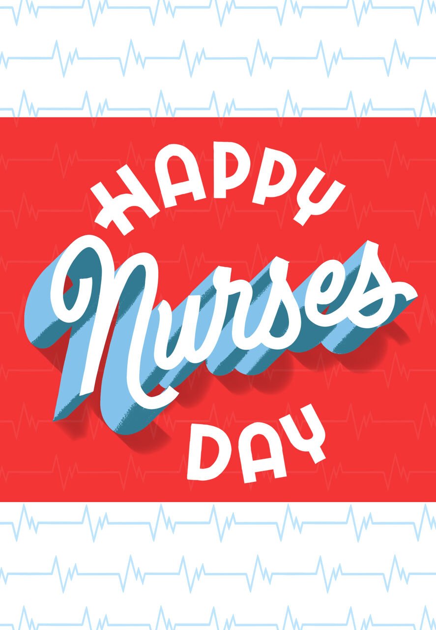 Heart Beat Happy Nurses Day Nurse Appreciation Card