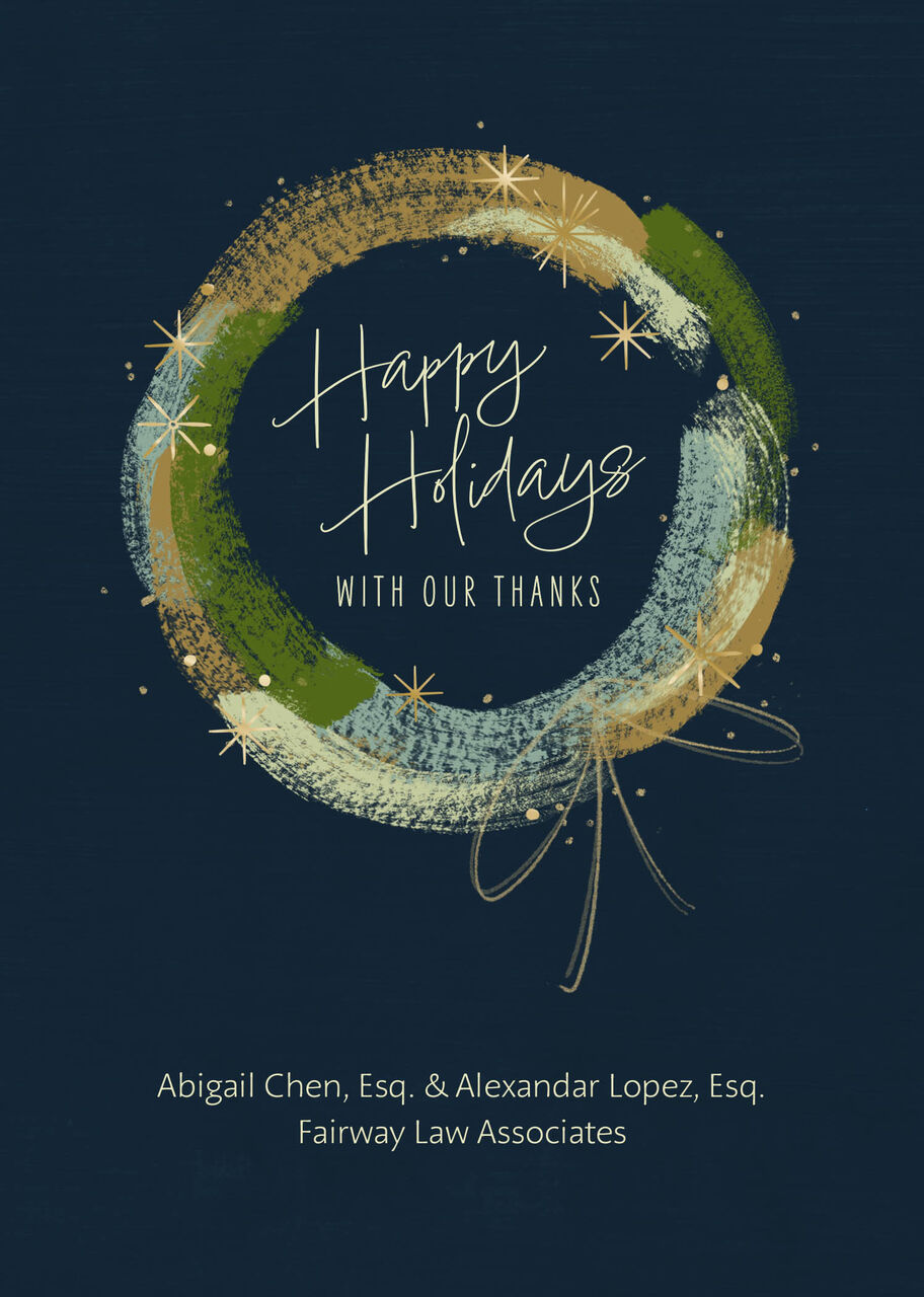 Professional Thanks Holiday Customizable Card