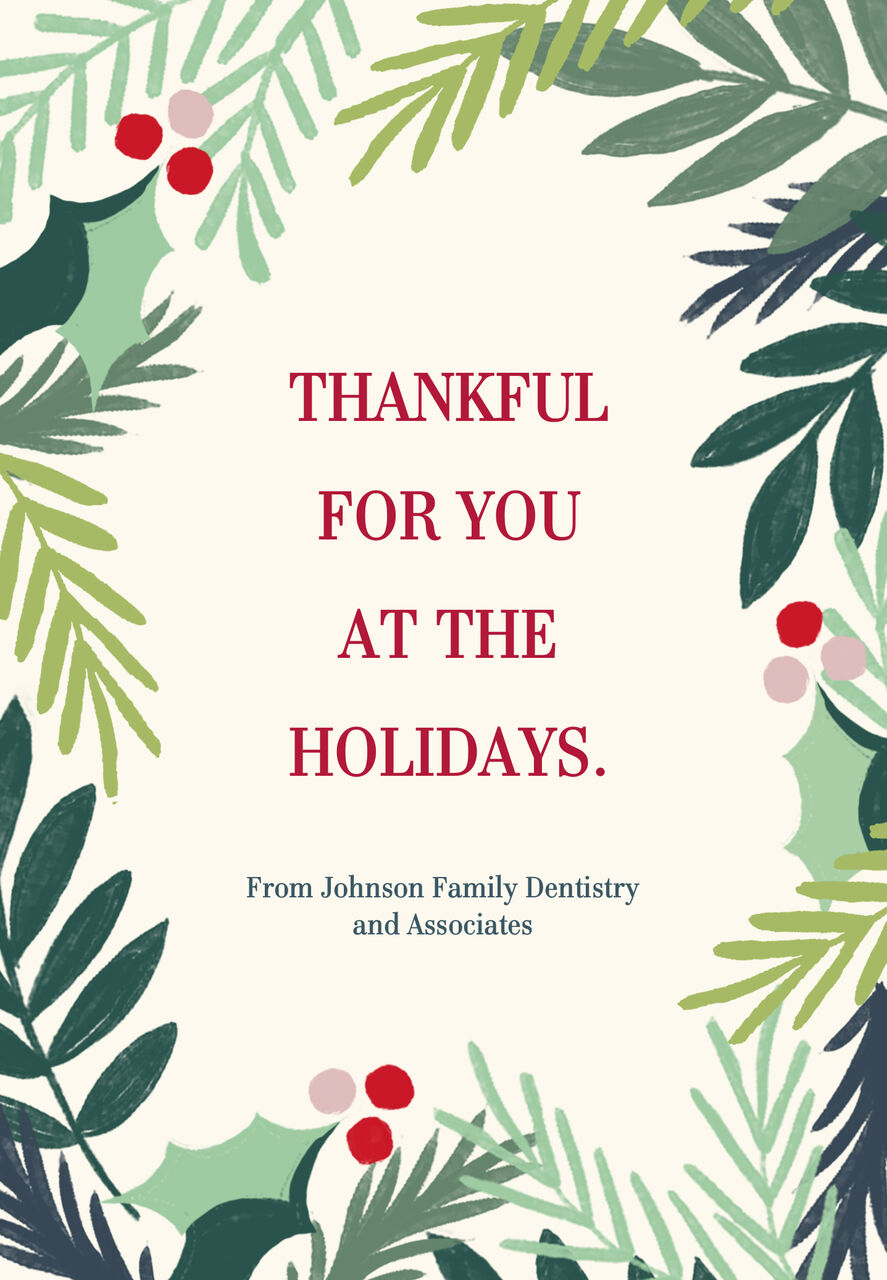 Thankful for You Holiday Customizable Card
