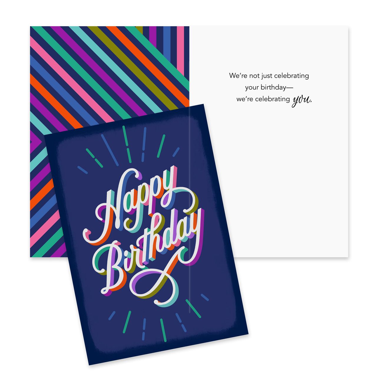 Colorful Celebration Assorted Birthday Cards 100 Pack image number 1