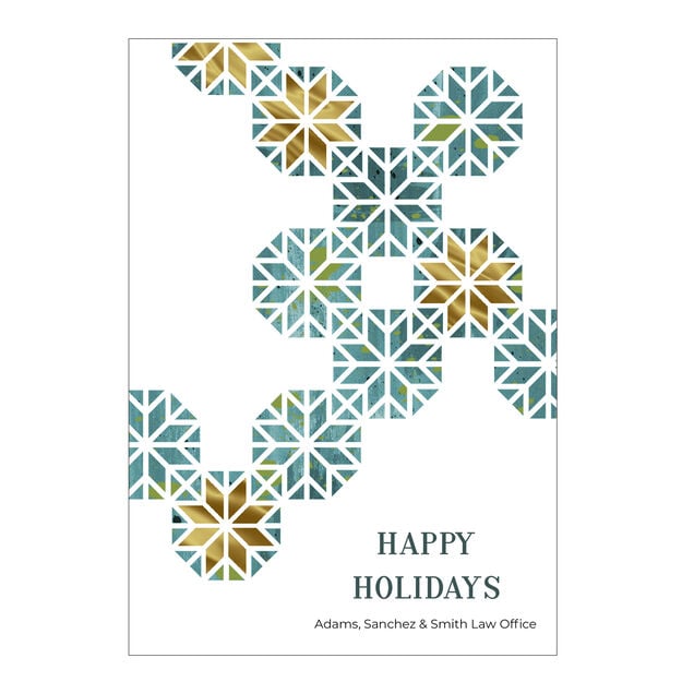 Artistic Snowflakes Customizable Holiday Card