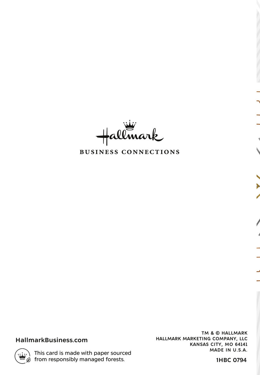 Gold & Silver Snowflake Holiday Appreciation Card