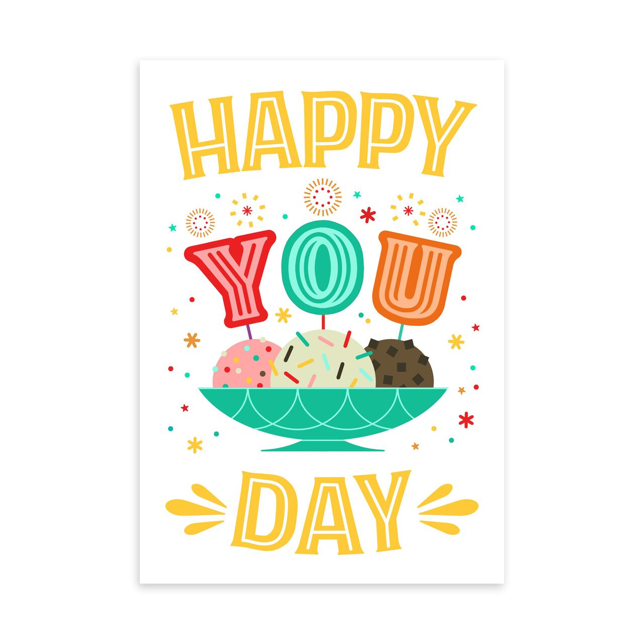 Happy You Day Ice Cream Birthday Card image number 0