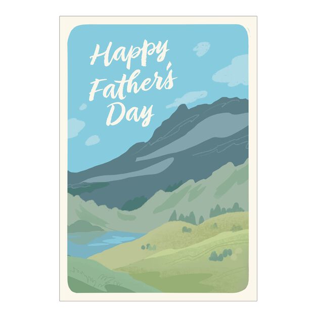Mountain & Stream Illustration Father's Day Card