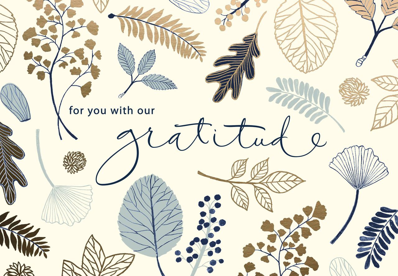 Shimmering Botanicals Thanksgiving Card