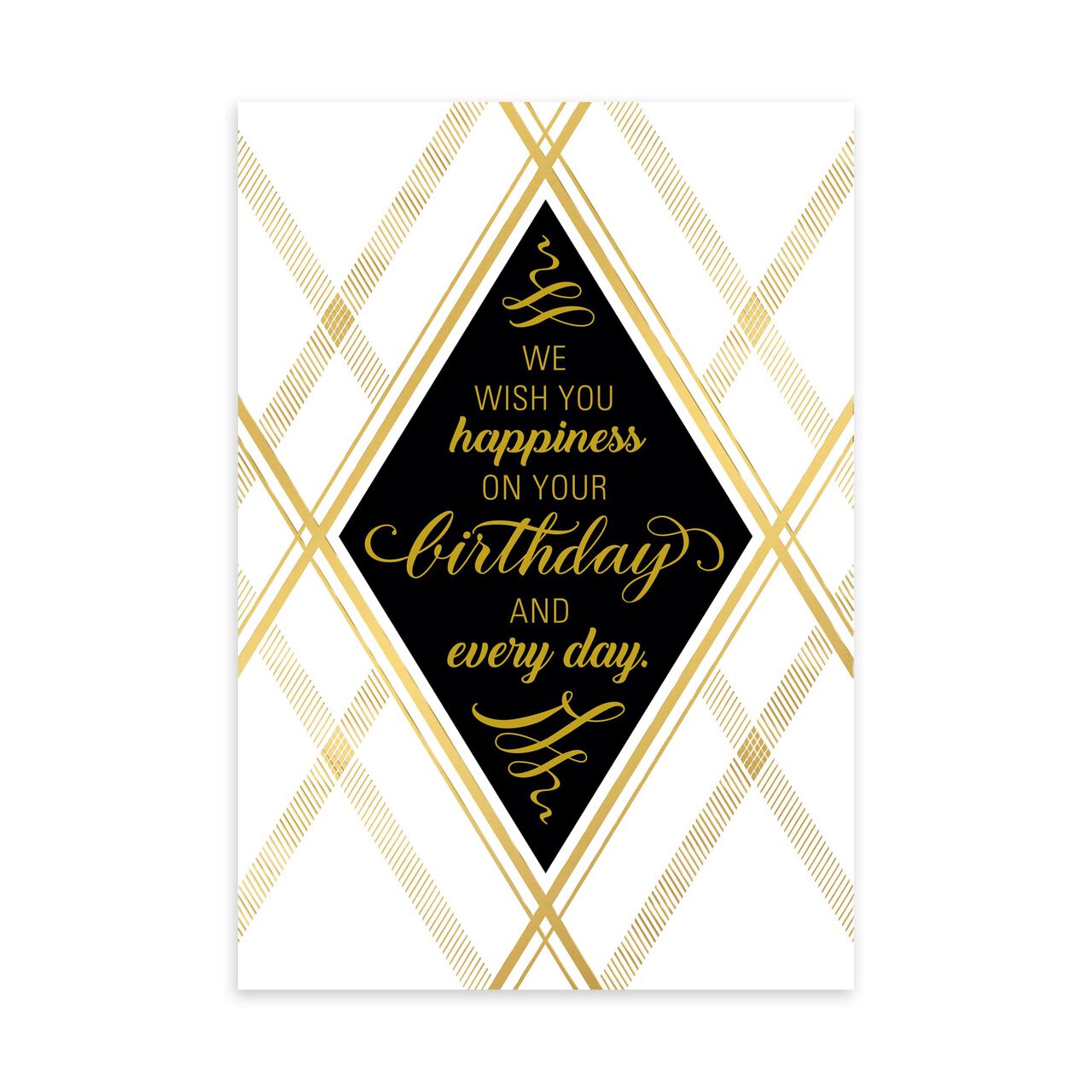 Gold Diamond Elegance Birthday Card image number 0