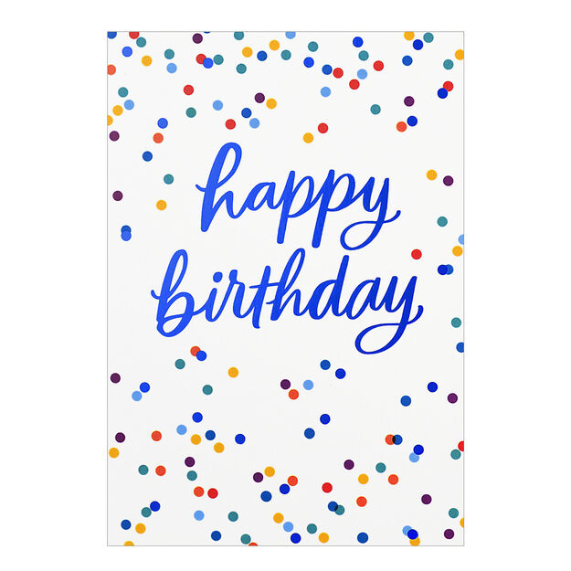 Rainbow Confetti Birthday Card
