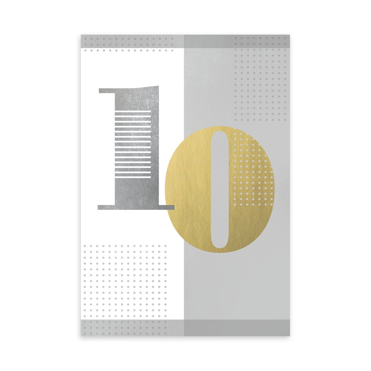 Gold & Silver 10-Year Work Anniversary Card image number 0