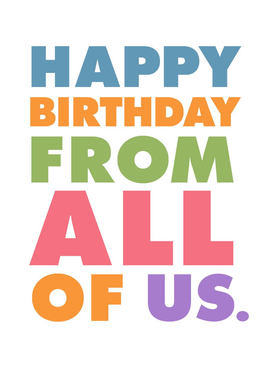 From All of Us Happy Birthday Card