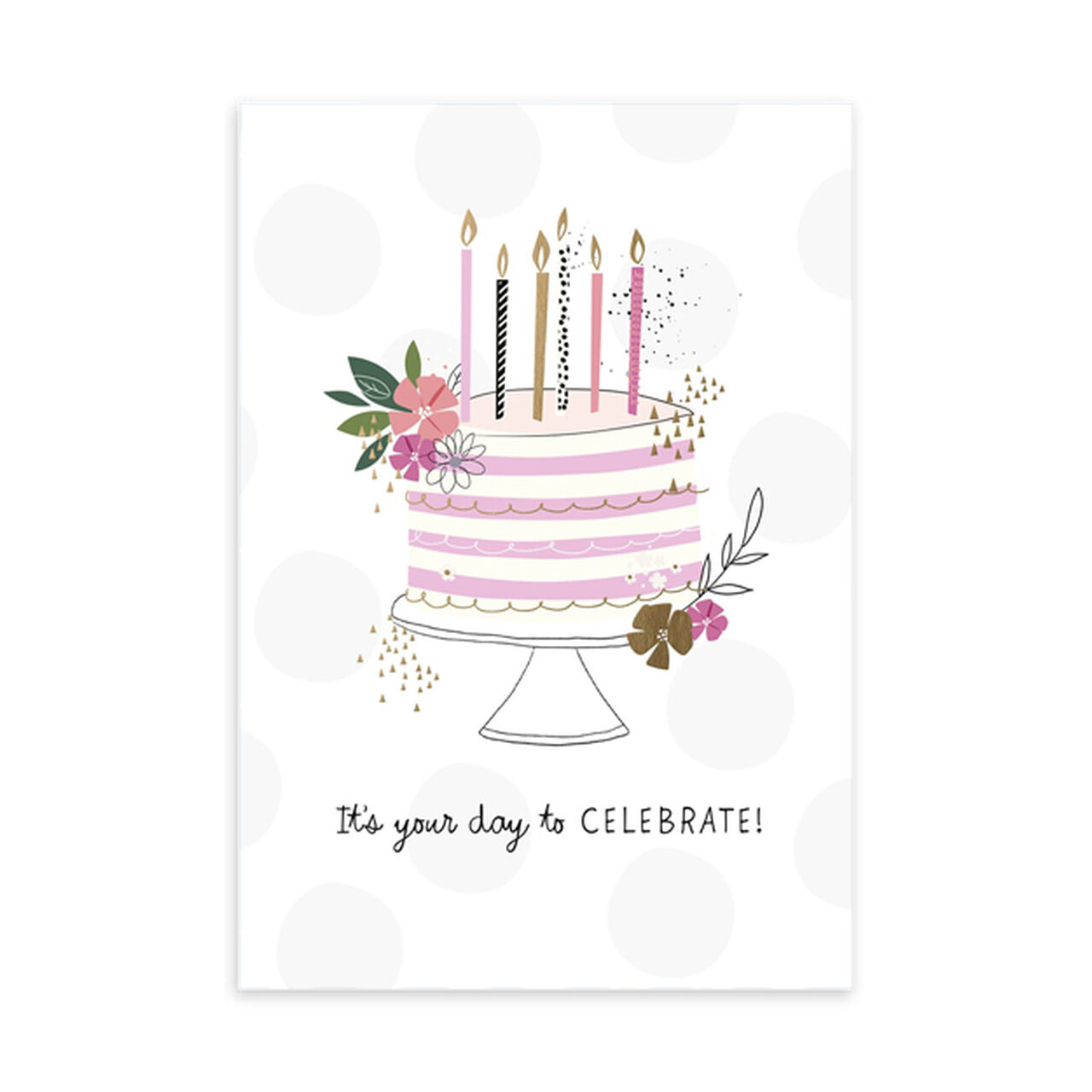 Pink Cake & Celebrate Birthday Card image number 0