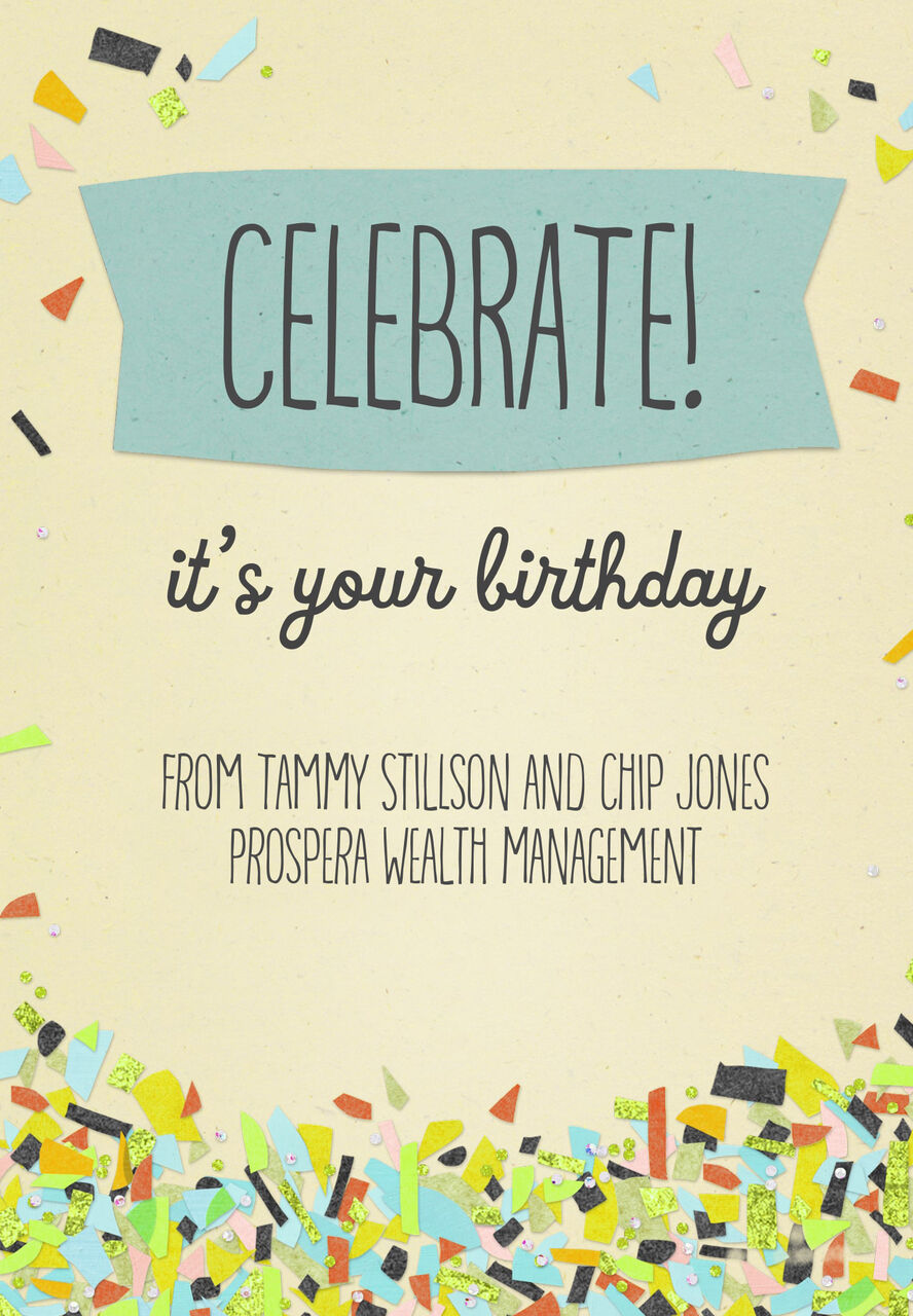 Celebration Confetti Birthday Card