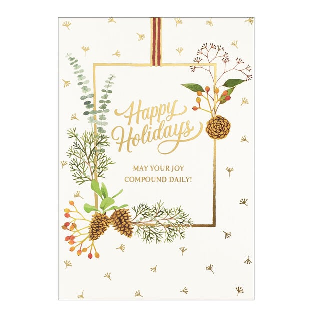 Joy Compounding Daily Winter Botanicals Holiday Card