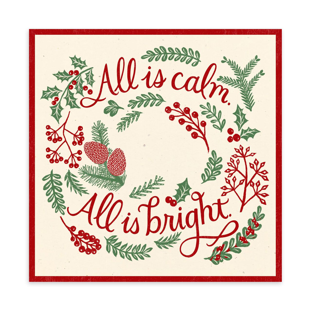 All Is Calm & Bright Christmas Card image number 0