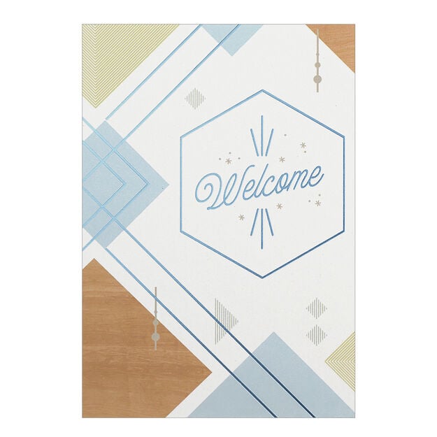 Geometric Pattern Elevated Welcome Card