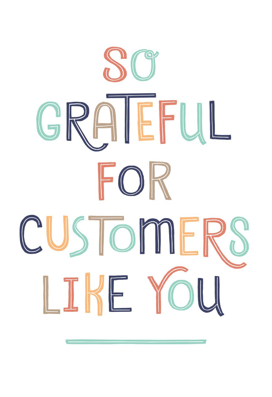Grateful for You Customer Appreciation Card