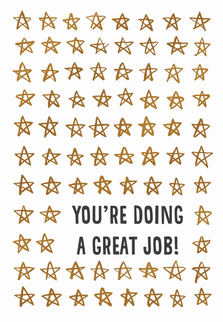 Great Job Gold Stars Employee Appreciation Card